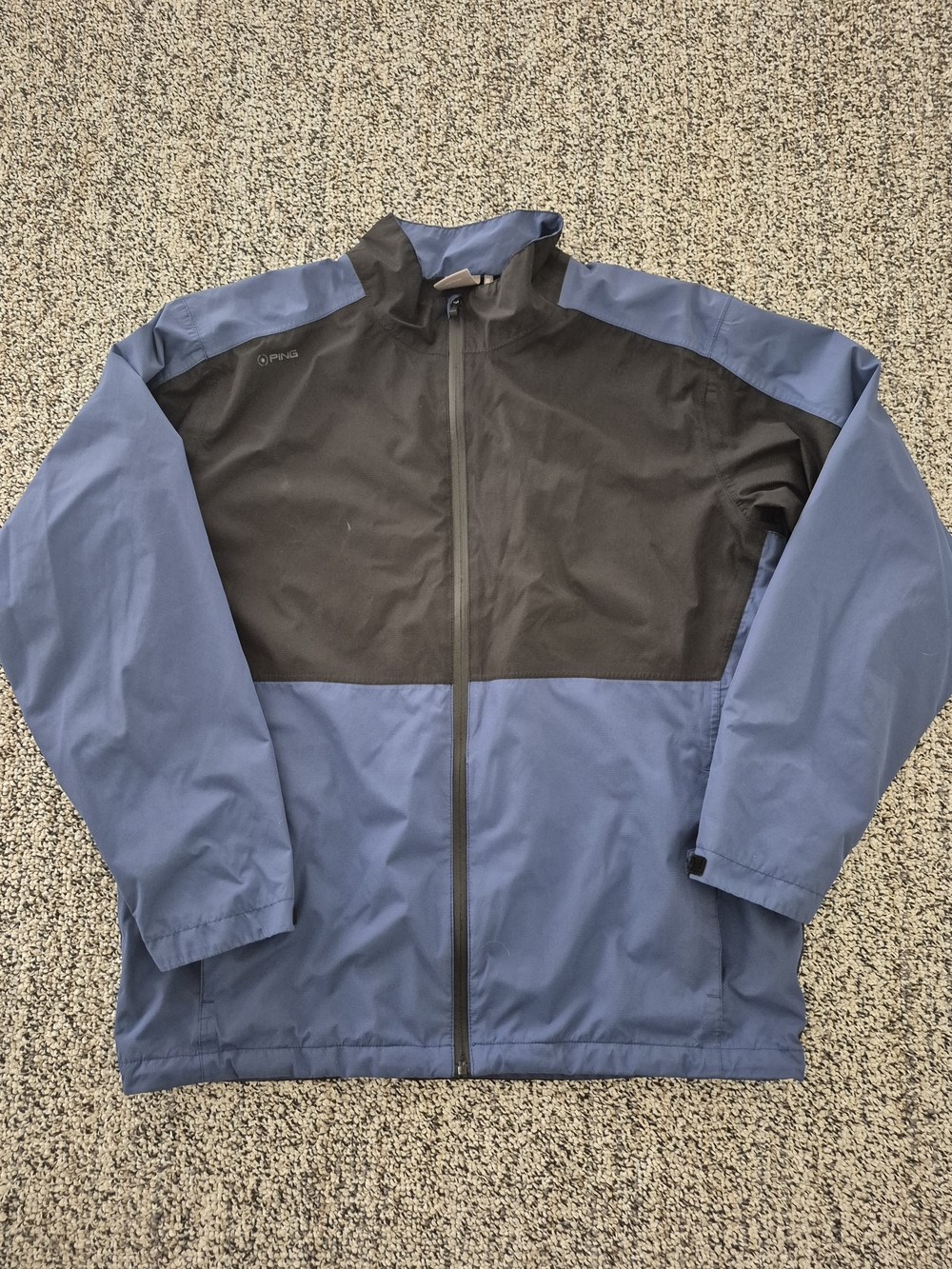 Men's Two-Tone Blue and Black Lightweight Jacket XL